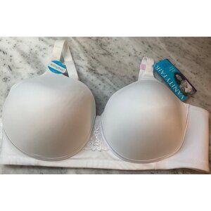 NEW Vanity Fair 71380 Beauty Back Full Figure Wireless Bra White Size 38D